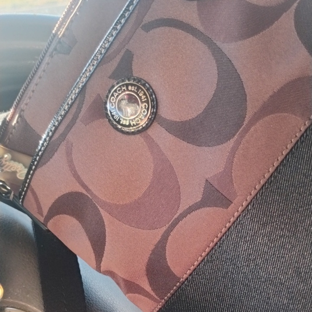 Coach Signature Brown Belt Bag